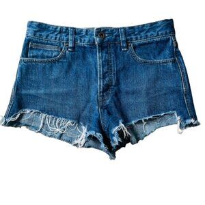 FREE PEOPLE High Rise Button Fly Cutoff Jean Shorts - Size 27